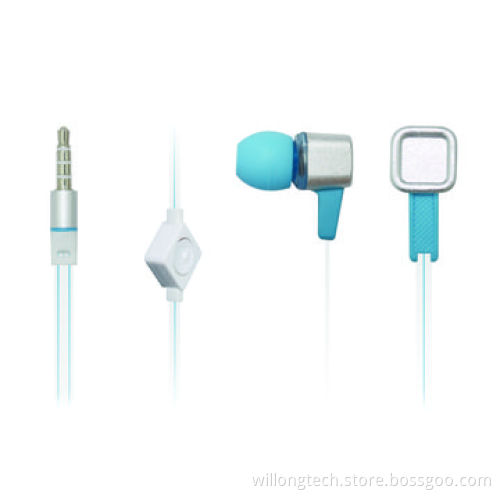 Metallic In-ear Stereo Earphones, 3.5mm Metallic Plug Cover
